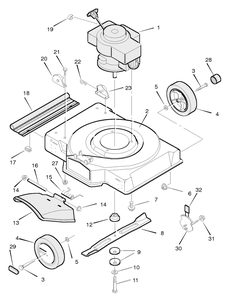 Part Location Diagram of 070101 Murray Housing, For Folding Handle